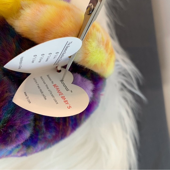 Ty (32) “Bananas” Colorful Plush Monkey Duo - Orange and Purple - Picture 14 of 16